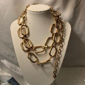 Gold Tone Chain Link Necklace